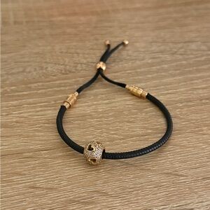 Pandora Black and Gold Heart Charm Bracelet